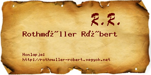 Rothmüller Róbert névjegykártya