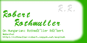 robert rothmuller business card